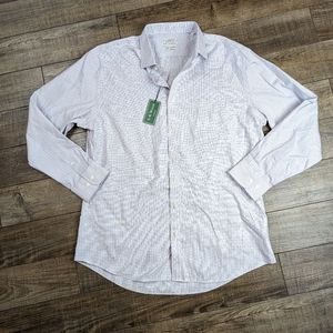 NWT E.B. Wood Non-Iron Tailored Fit Plaid Button Down Shirt Chest 26" Across